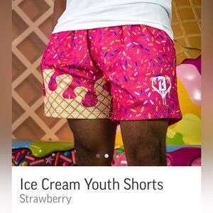 Baseball Lifestyle 101 Ice Cream Shorts Strawberry size M
